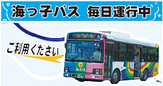 画像：海っ子バス毎日運行中　豊浜線、西海岸線　ご利用ください
