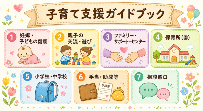 子育て支援ガイドブックのバナー（外部リンク・新しいウインドウで開きます）