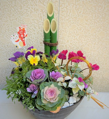 花のあるくらし講座（正月編）制作作品見本画像