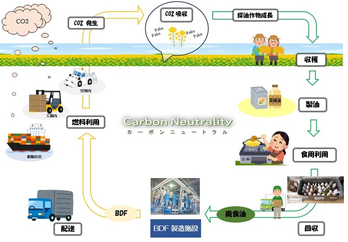 バイオディーゼル燃料リサイクル図